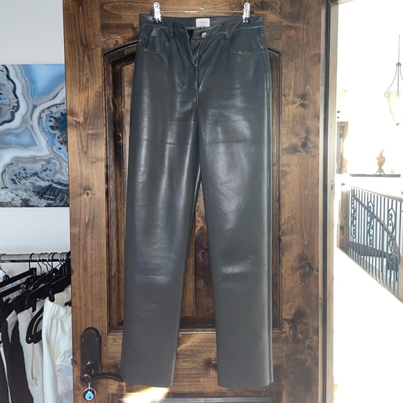 Aritzia the Melina pant leather pant in peppercorn grey - Picture 6 of 6